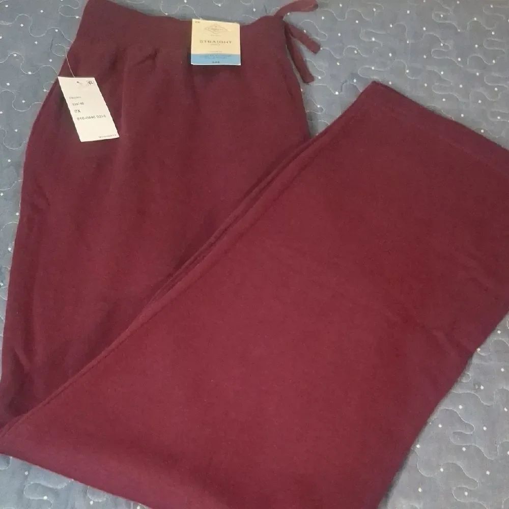 St. John's Bay Burgundy Straight Pants size 0X